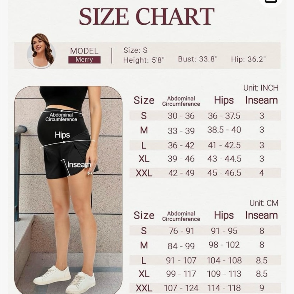 NWOT AMPOSH Women’s Maternity Workout Shorts Over Belly ButteryYogaRunning short - Picture 6 of 10